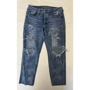 American Eagle Stretch Tom Girl Blue Jeans Women's Size 12